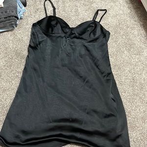 short black flowy silky dress